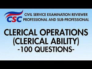 CSE Reviewer 2026: Clerical Operations (Clerical Ability) 100 Questions