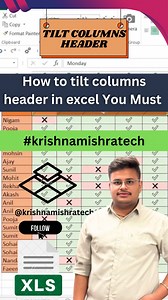 8.8K views · 47 reactions | How to tilt columns header in excel You...