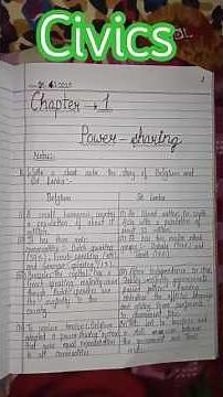 Ncert class 10 civics chapter 1 power sharing ka Notes