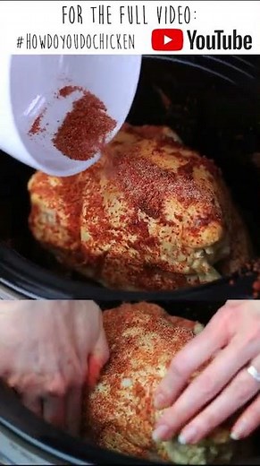 Cook a Whole FROZEN Chicken in a Slow Cooker ‪@HowDo-YouDo‬ #shorts