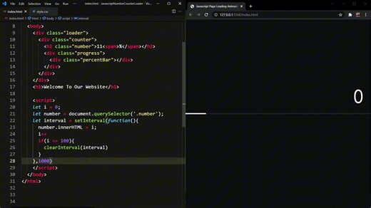 使用 CSS 和JavaScript 的动画数字计数器预加载器