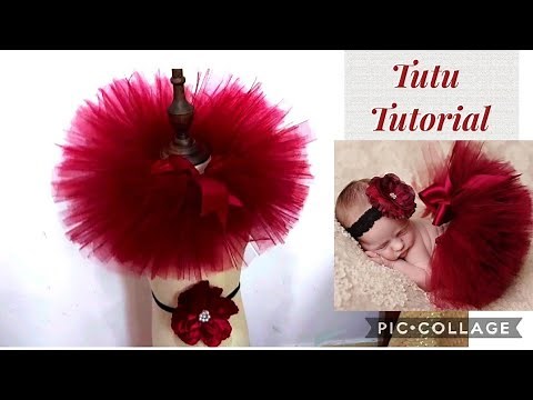 DIY Newborn baby photography prop, How to make Tutu skirt for baby girls very fluffy easy way