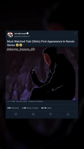 Tobi (Obito) First Appearance In Naruto Series 🤣🤣|| Face Reveal #anime #viral #naruto #tobi #obito