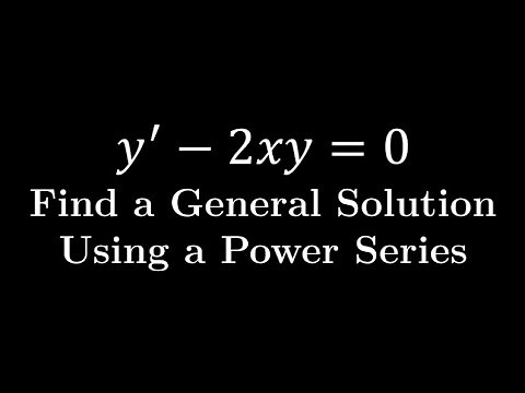 Power Series Solution for ODE: y' - 2xy = 0