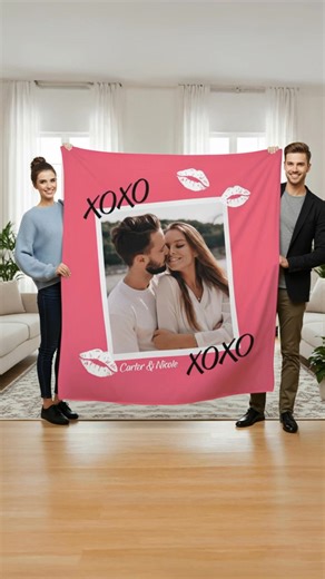 21 reactions |  This blanket offers a unique way to capture and cherish your most precious moments. ✨You can customize it with names and 1-4 sweet photos of you and your partner, Whether it's Valentine's Day, an anniversary, or any other special occasion, this blanket makes a perfect gift for couples. | Callie Gifts | Facebook
