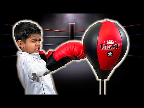 CHAMPIC Punching Bag for KIDS! Boxing Gloves + Focus Pads & Pedestal Punching Bag!