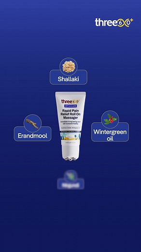 Our Rapid Pain Relief Roll-On Massager is your go-to solution for quick and targeted relief, no matter where you are. | Three60wellness