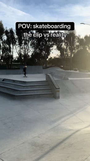 POV: the clip vs reality ⚡️ It’s all in the process 💪 #nevergiveup #skateboarding #skateboarder #fyp #skatepark #skateboardingisfun #skater