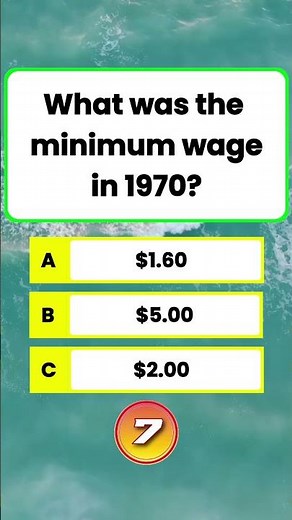 Only 1% Know 🤯 Minimum Wage 1970 💵 | US Economy Quiz | History GK Quiz #USEconomyQuiz #HistoryGKQuiz