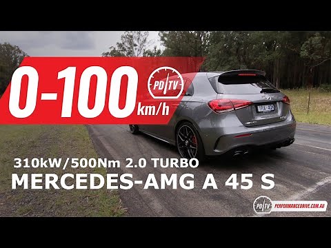 2020 Mercedes-AMG A45 S 0-100km/h & engine sound