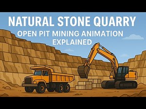 Natural Stone Quarry / Open Pit Mining Animation