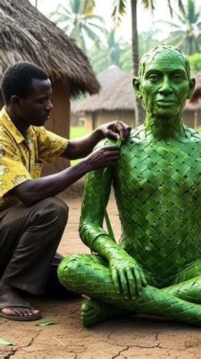 one man green leaves in generate is structure