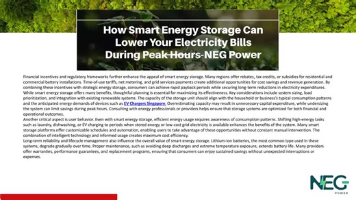 Watch How Smart Energy Storage Can Lower Your Electricity Bills During Peak Hours | Streamable