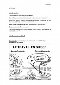Conversation : le travail (niveaux B1-B) - FL...euh ?