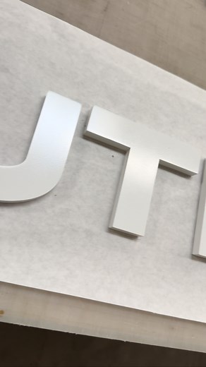 1/2” acrylic painted pms color, stud mount, paper template off she goes #lasercut #lasercutacrylic #lazerimageinc | Dale Tamura