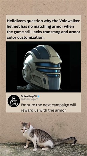 Helldivers 2 Players Question Why The Voidwalker Helmet Has No Matching Armor #helldivers2