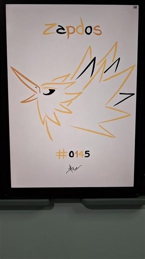 Zapdos simple art #pokemon #draw #shorts