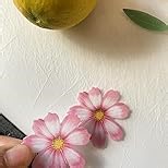 Edible Flowers Cake Decorations - Edible Flowers & Leaves Cake Topper Set of 60PCs, Wafer Paper Flower Cupcake Toppers for Wedding Birthday Party Cake Decorating (Mixed Size & Colour)