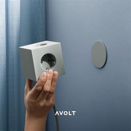 AVOLT Square 1 magnetischer Steckdosenwürfel, USB-C, Schwarz, 1,8 m | Skandinavisches Design, Red Dot Award, 30 W PD Schnellladung, 3-fach