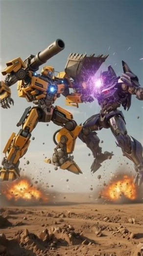 Transformations of Robot Excavator VS Decepticon. Who will win? Part1 #shorts #robot #transformers