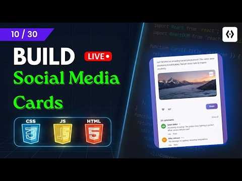 Day 10/30 — Social Media Card | HTML CSS JS