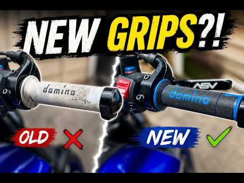 Domino Motorcycle Grips Install (No Glue Needed!) | MT-07 Grip Replacement