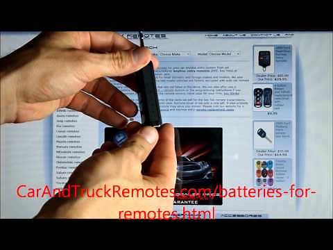 How to Replace Batteries in Car Remote Keyfobs - free instructions