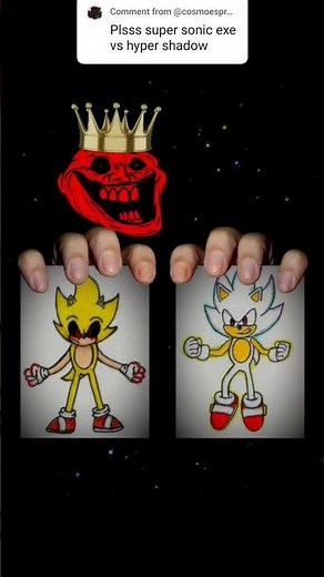 super Sonic exe vs Hyper Sonic #sonic #trolledit #sonicthehedgehog #shadowthehedgehog #darksonic