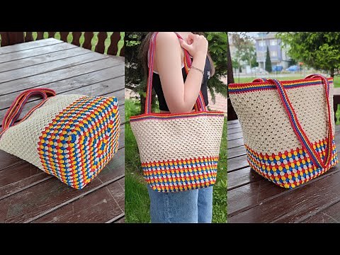 Easy Crochet Tote Bag Tutorial! 🤩 Perfect for the Beach or Market! (Summer Must-Have)