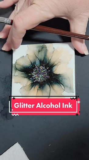 Sparkling Alcohol Ink Flower Tutorial