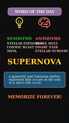 Supernova: The Ultimate Cosmic Explosion 💥 A Stellar Vocabulary Word
