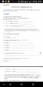 Section B: Mathematics Comprehension Test — Complex Numbers1.... | Filo
