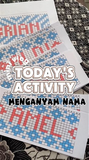 Ernaguru_sd I Media Pembelajaran on Instagram: "✨ Master Anyaman Nama – 5 Motif Lengkap! ✨ Materi Seni Rupa kelas 5 kini makin mudah dipahami dengan master anyaman nama yang rapi, jelas, dan siap pakai! Cocok untuk tugas praktek, proyek kelas, maupun portofolio siswa. Tinggal download ➜ copy paste➜ edit ➜ print ➜ langsung bisa digunakan! 📘 Isi paket: ✔ 5 motif anyaman nama ✔ Desain rapi & mudah diikuti ✔ Cocok untuk pembelajaran materi anyaman 🔥 Download sekarang di Lynk.id: ernaguru_sd 💬 Jug