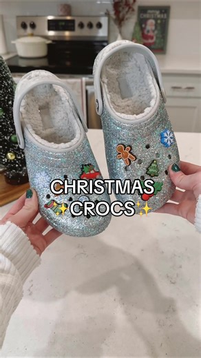 Surprising my girls with some cozy crocs to go with their cozy socks!🎄🎄 **Linked our Crocs and charms in my Amazon Storefront (in my bio) under “Sandal Staples” #crocs #christmascrocs #holidaycrocs #croccharms #asmrsounds #christmasshoes #christmaswithkids #christmasfun #holidayswithkids