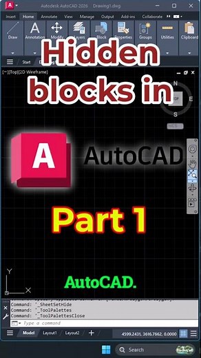 Hidden Blocks in AutoCAD (Part 1) 🏗️ #autocad