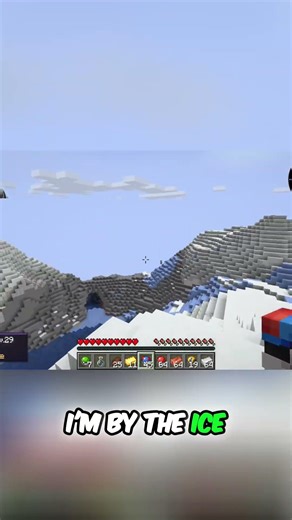 Finding Squirtle's Ice Tower Castle in Minecraft Snow! #shorts