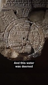 La carte du monde babylonienne (mésopotamienne) (700-500 av. J.-C.), une représentation schématique du monde, découverte à Sippar, dans le sud de l'Irak. Elle a été publiée pour la première fois en 1899 apr. J.-C. La carte a été écrite en écriture cunéiforme sur une tablette d'argile, dont seules les parties principales subsistent, mesurant 12,2 x 8,2 cm. Cette tablette contient à la fois une inscription cunéiforme et une carte unique du monde mésopotamien. Babylone est représentée au centre (re