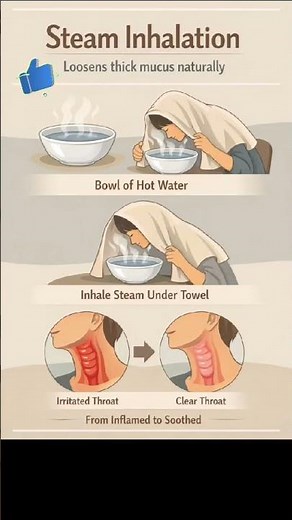 Steam Inhalation Benefits 🌫️🤧 | Natural Relief for Cold & Mucus #shortsfeed #shorts #steam #benefits