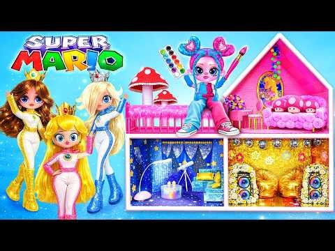 Creating 3 Rooms in Super Mario Galaxy Movie Style! DIYs for Dolls