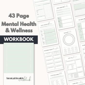 Printable Mental Health & Wellness Workbook w/ CBT Exercises & Worksheets