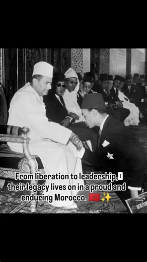 THE ALAOUI GLORY on Instagram: "Mohammed V… the voice of a nation rising for freedom. Hassan II… the strength of a state built with vision and wisdom. From liberation to leadership, their legacy lives on in a proud and enduring Morocco. 🇲🇦✨ #MohammedV #HassanII #Morocco #MoroccanHistory #pridemonth"