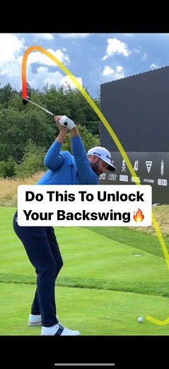 Your backswing needs this stretch. Most people would benefit from a longer, smoother backswing, but are held back by tight muscles and stiff joints. Not only is a longer backswing better for creating speed, but the ability to swing long helps create capacity for a smoother tempo and transition. Save this post and send to a friend who has a short and stiff backswing. FOLLOW FOR MORE.......... #golf #golffitness #golfer #golfswing | Golf Strong Hit Bombs