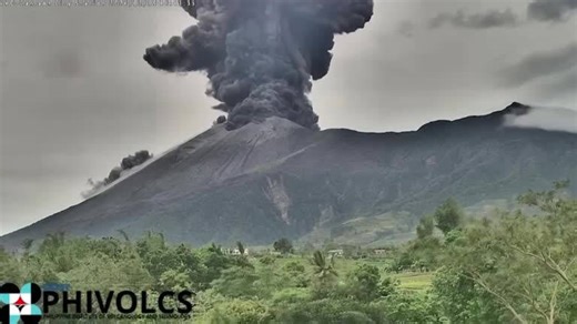 Mount Kanlaon erupts in the Philippines