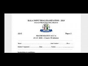 KALA(KENYA HIGH, ALLIANCE HIGH, LENANA SCHOOL & ALLIANCE GIRLS) JOINT EXAMINATION- 2024
