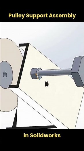 Pulley Support Assembly in Solidworks #solidworks #shorts