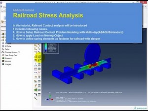ABAQUS Tutorial | Stress Analysis of Railroad with Wheel | Quasi-static | 15-2 | BWEngineering