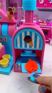 Barbie Ice Cream Shop Time | Relaxing Toy Unboxing & ASMR #shorts