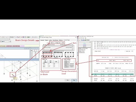 RCC Column and Beam Design/How To Read Output File of Staad Pro, Cross Check With Manual Calculation