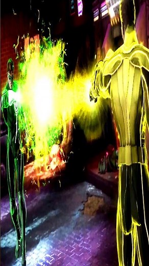 Justice League Green Lantern VS Yellow Lantern Fight Scene - Injustice