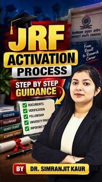 Jrf Activation Process | Ugc Net Jrf Fellowship Activation | Jrf in Economics | Dr Simranjit #shorts